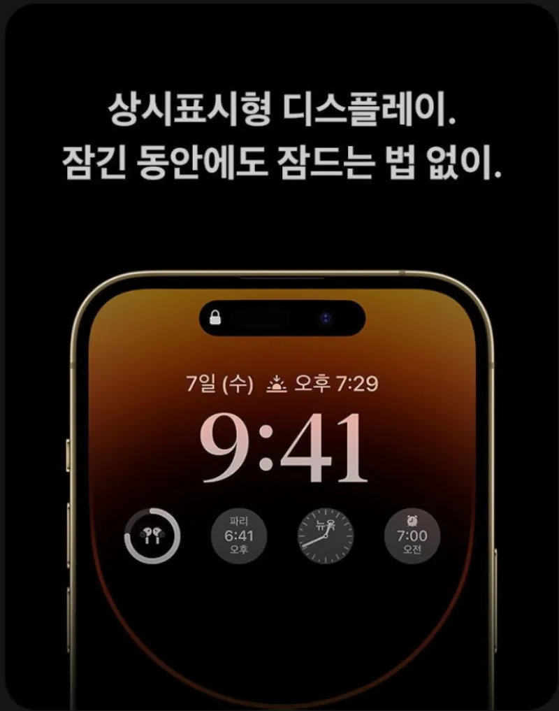 아이폰14 프로 - 상시표시형 디스플레이_
